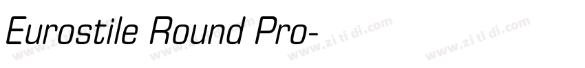Eurostile Round Pro字体转换